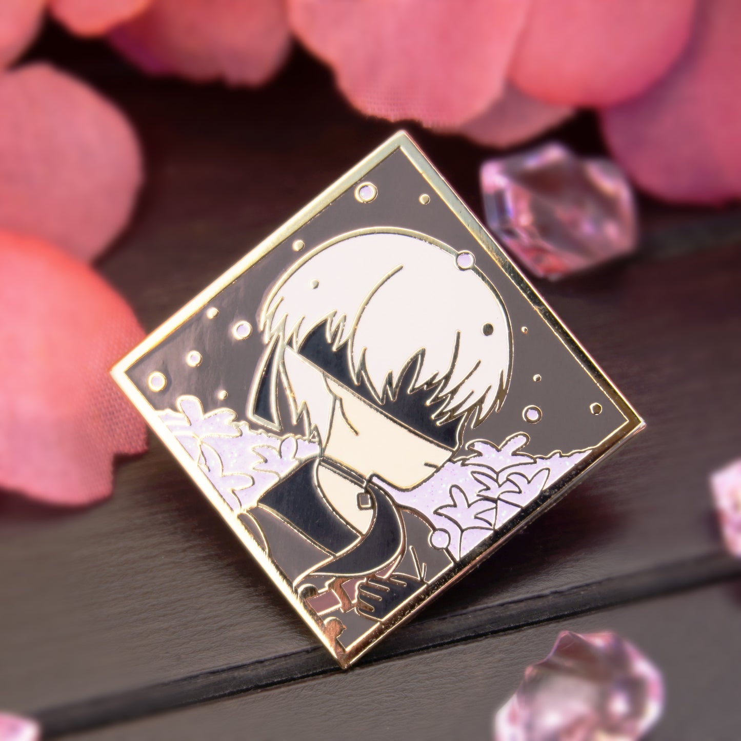 ANDROID BOY DIAMOND ENAMEL PIN