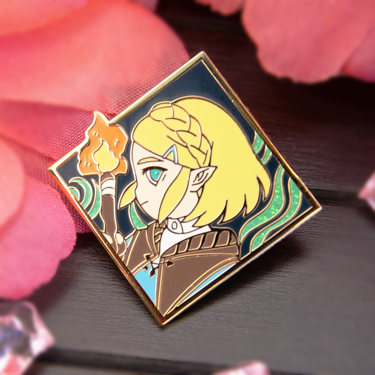 PRINCESS OF TIME DIAMOND ENAMEL PIN