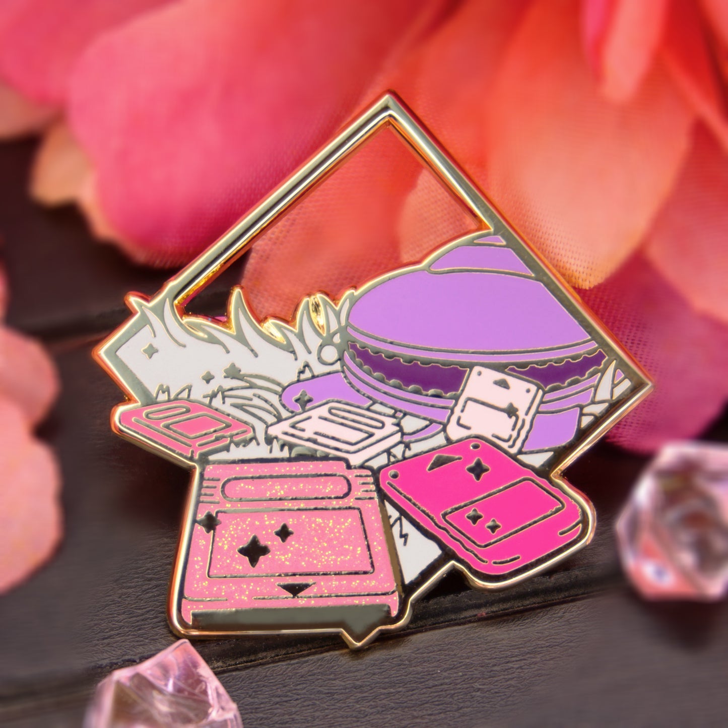 PORTABLE MEMORIES ENAMEL PIN