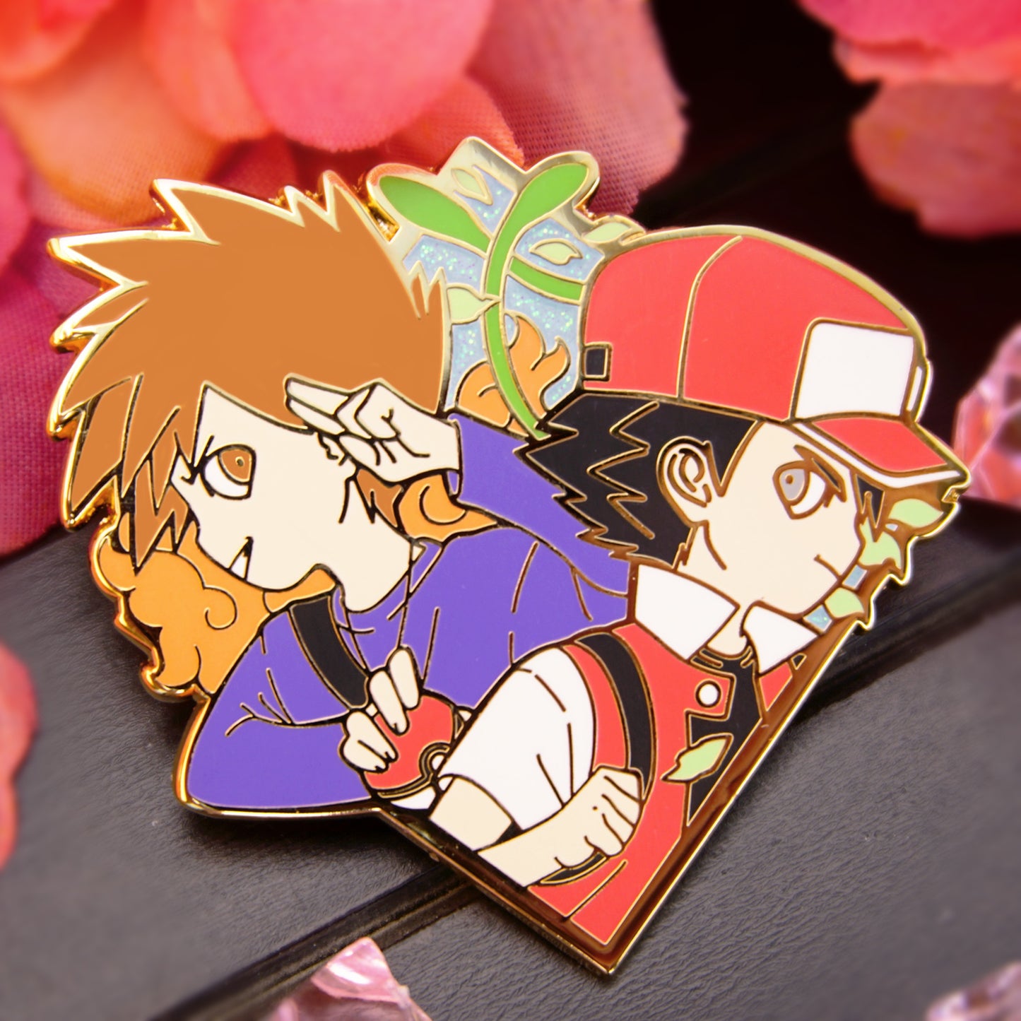 FIRST GEN RIVALS COUPLE DIAMOND ENAMEL PIN