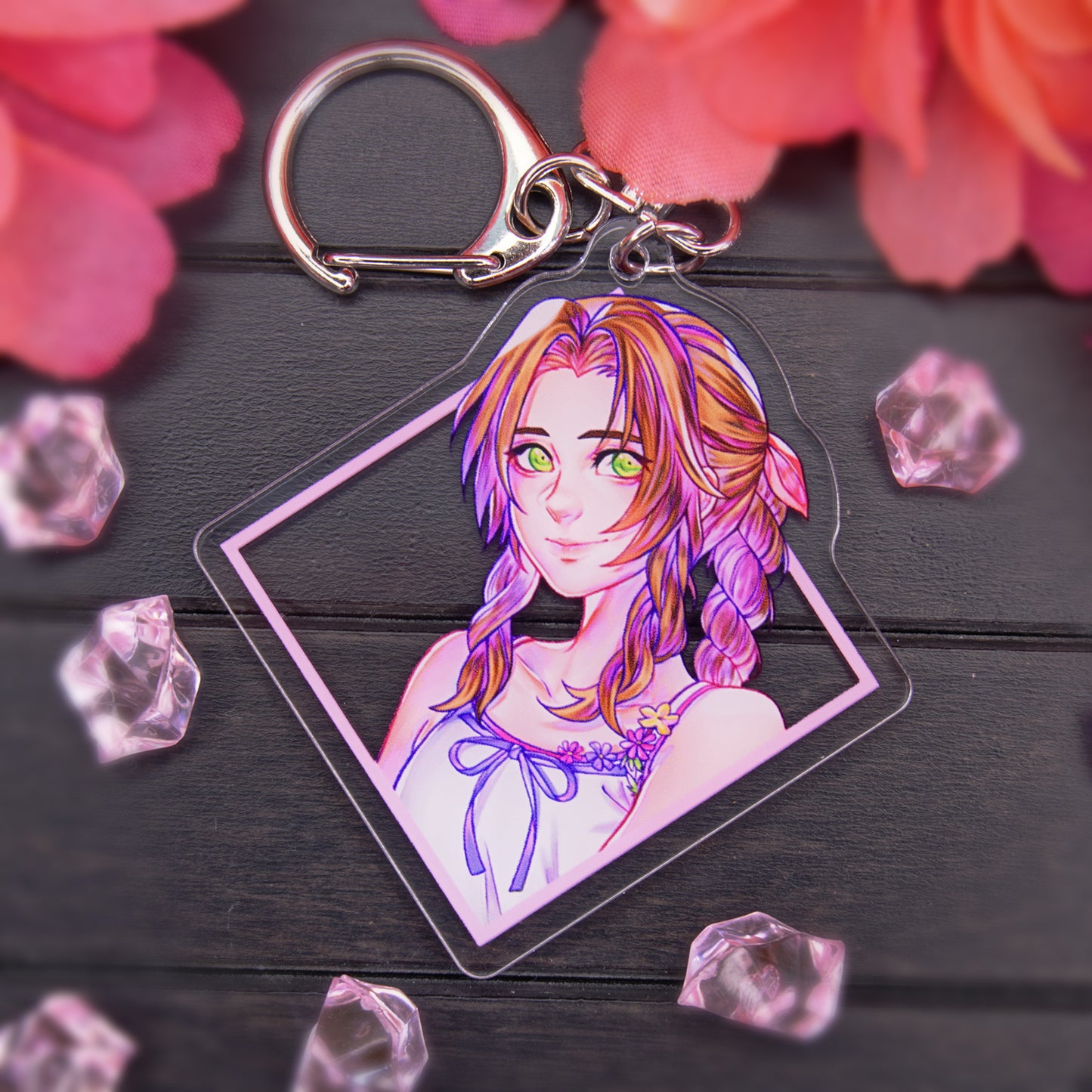 YOUNG FLOWER GIRL ACRYLIC CHARM