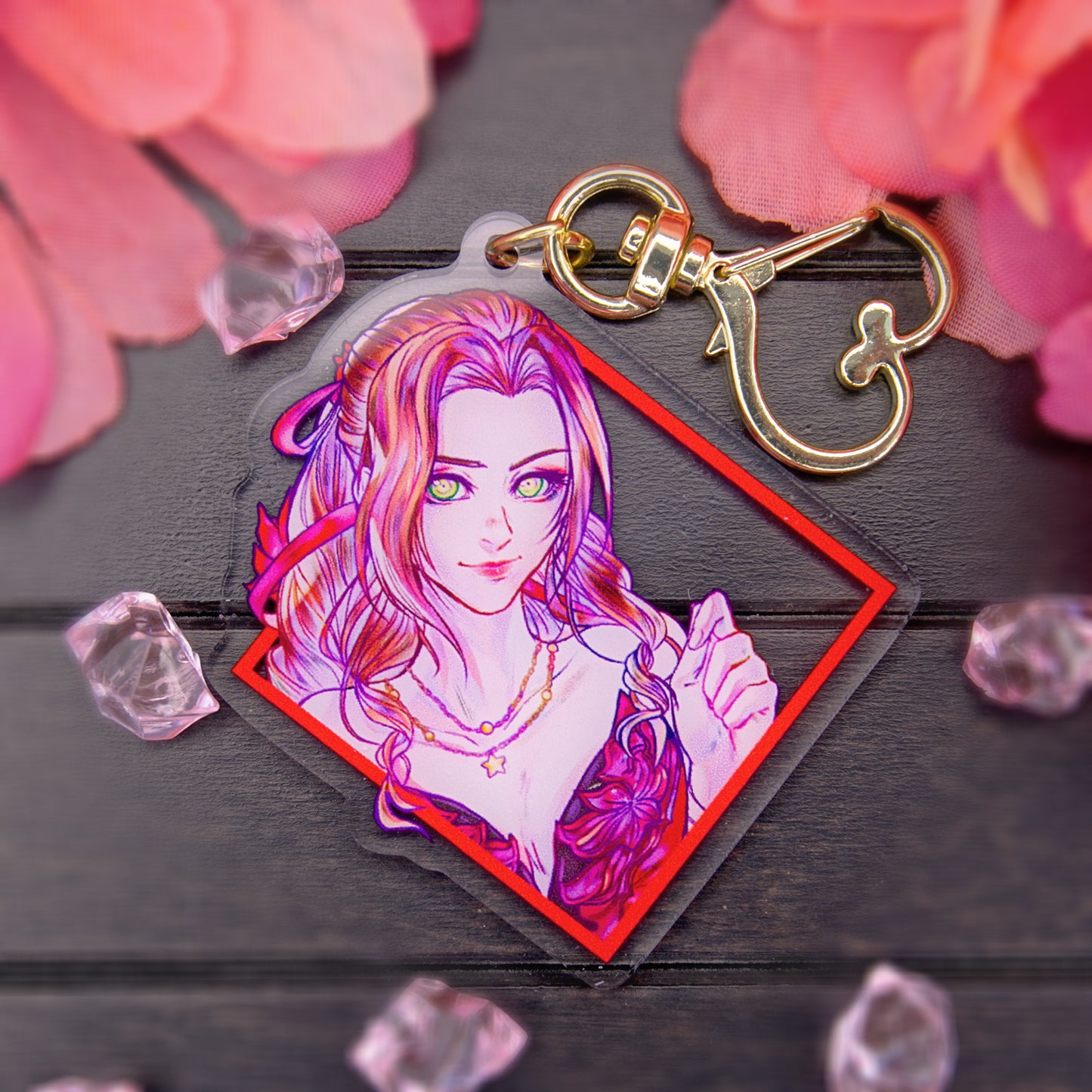 FLOWER GIRL WALL MARKET ACRYLIC CHARM
