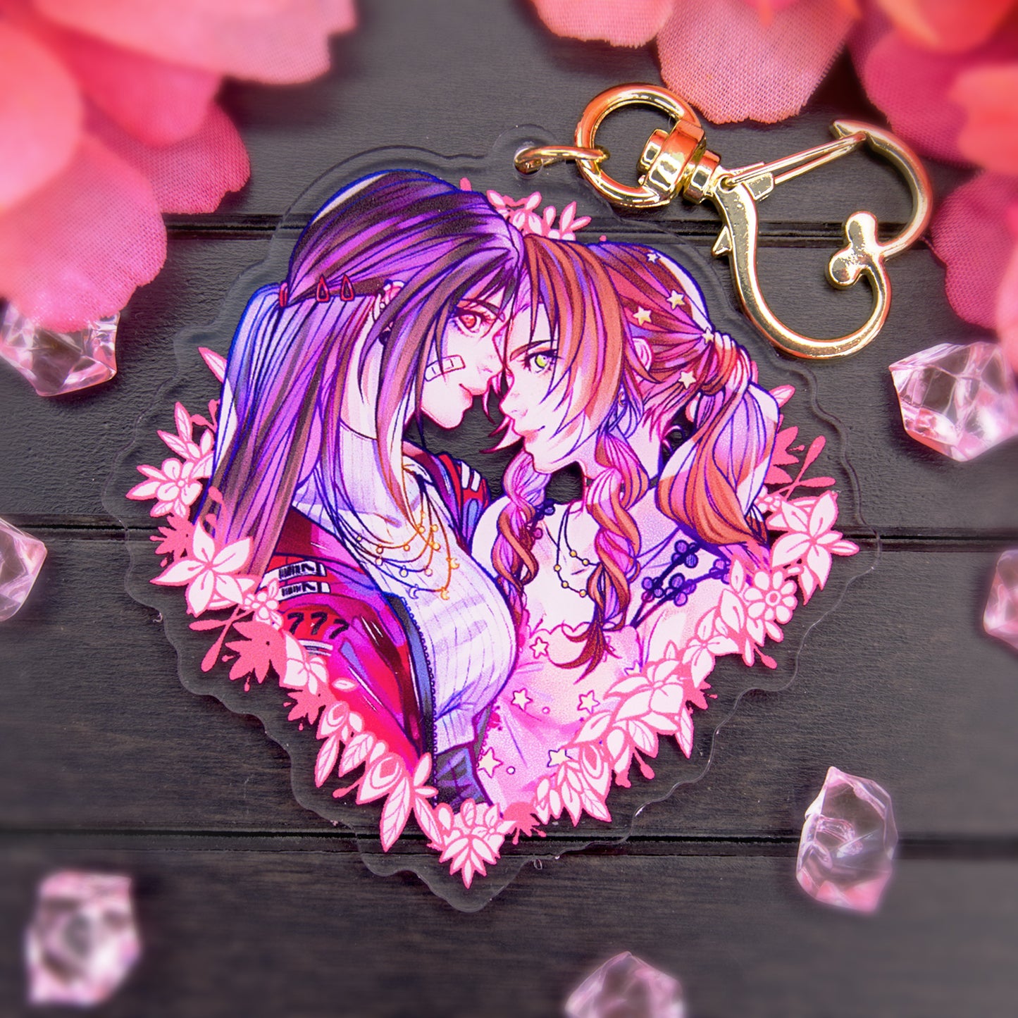 FLOWER GIRL X 7TH HEAVEN GIRL COUPLE ACRYLIC CHARM