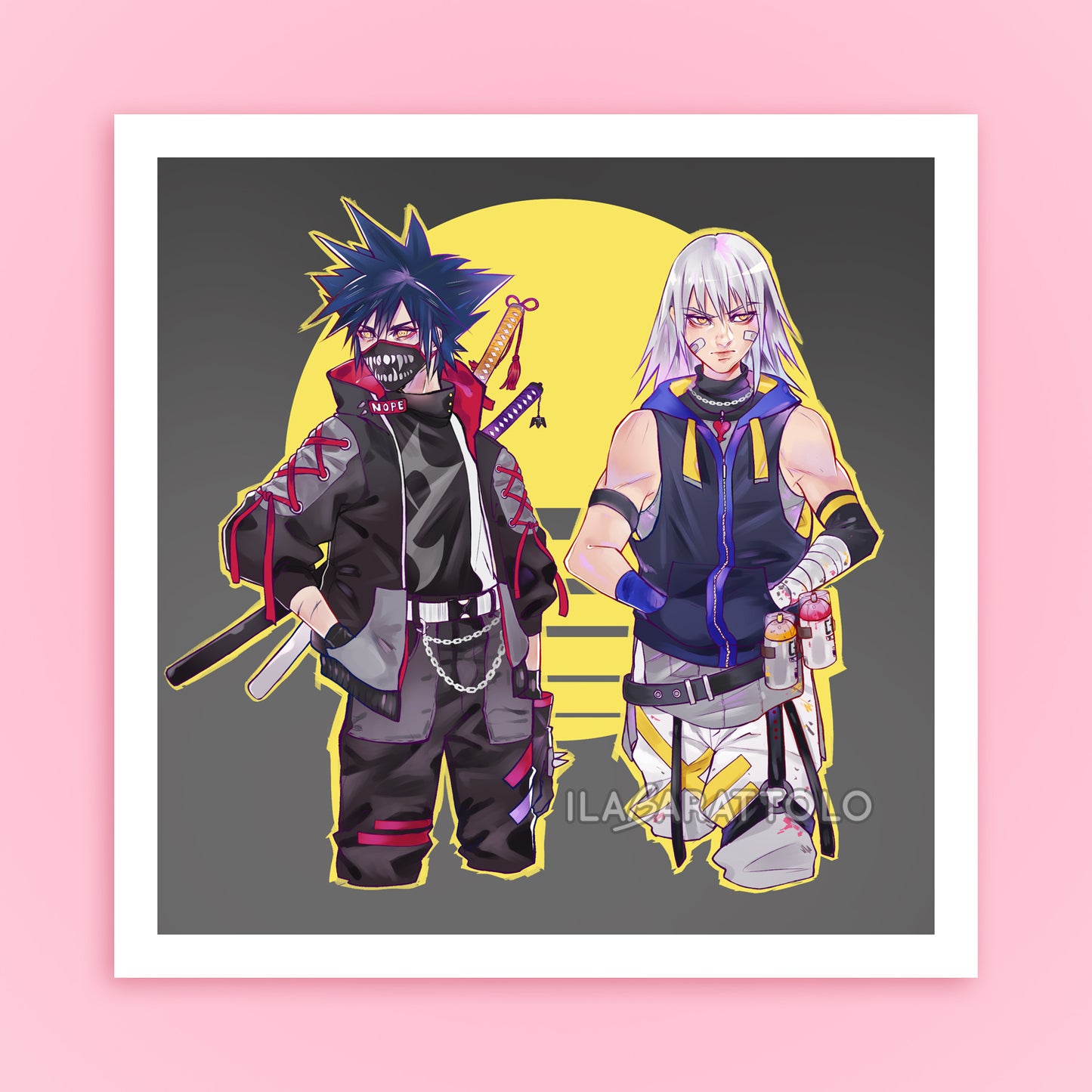 CASUAL LAND BOY AND DARKNESS PRINT