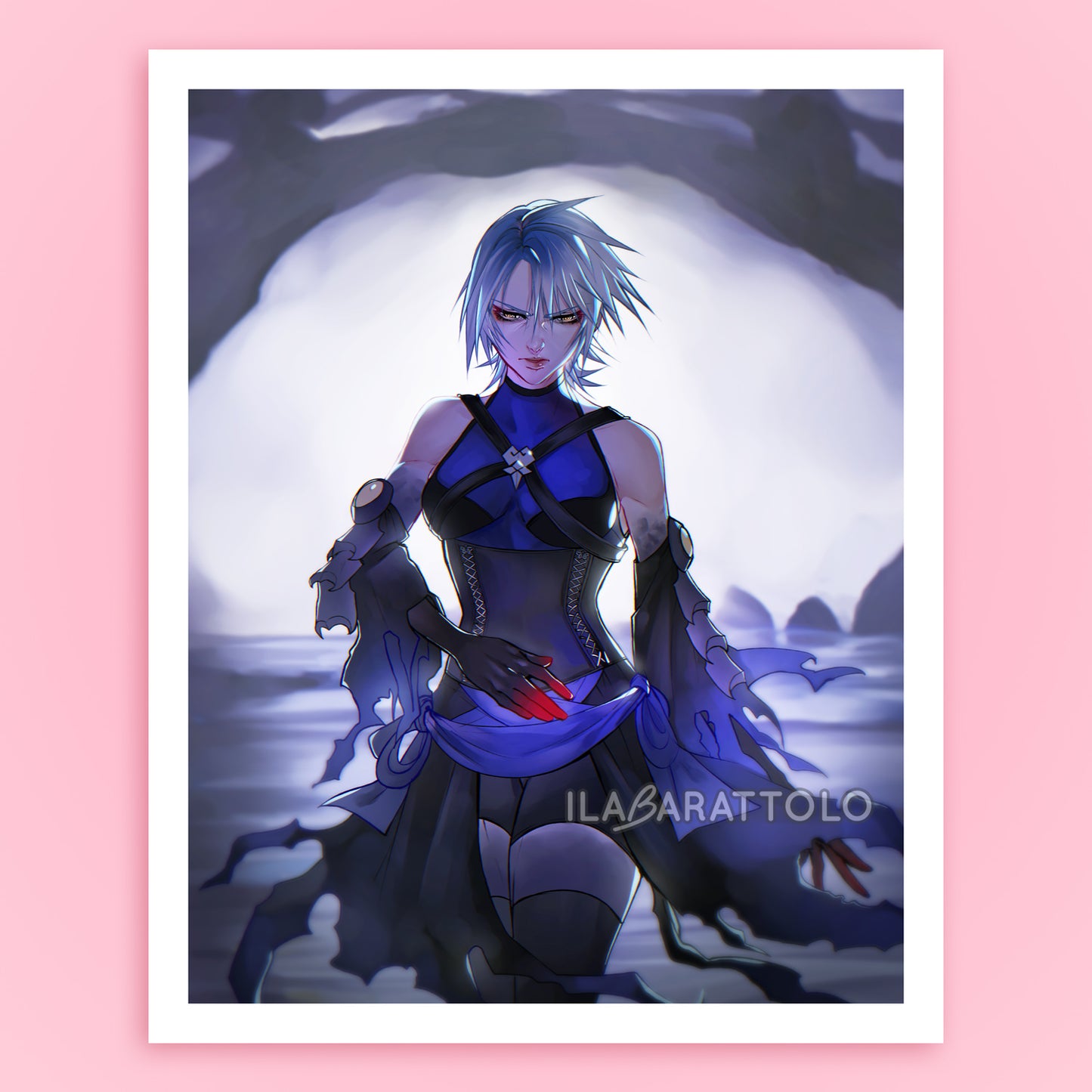 DARK WATER GIRL PRINT