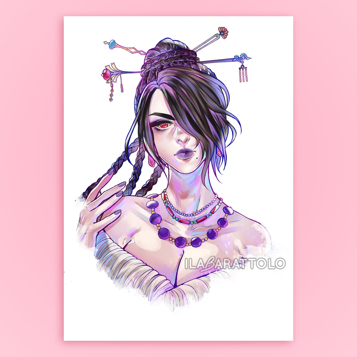 BLACK MAGE GIRL PORTRAIT