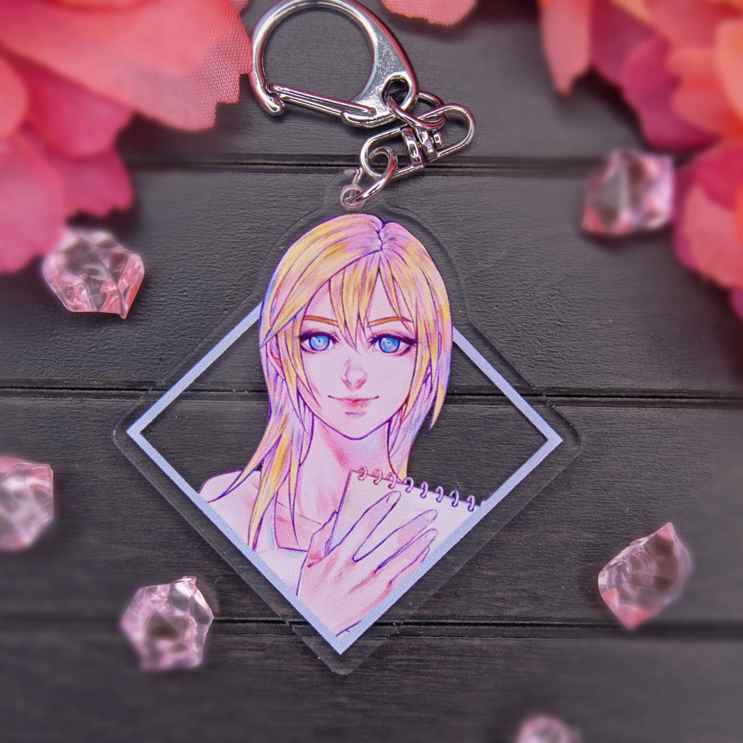 DRAWING GIRL ACRYLIC CHARM