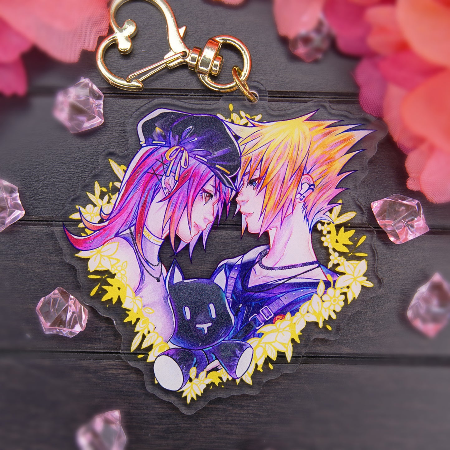 PHONES x FASHION GIRL COUPLE ACRYLIC CHARM