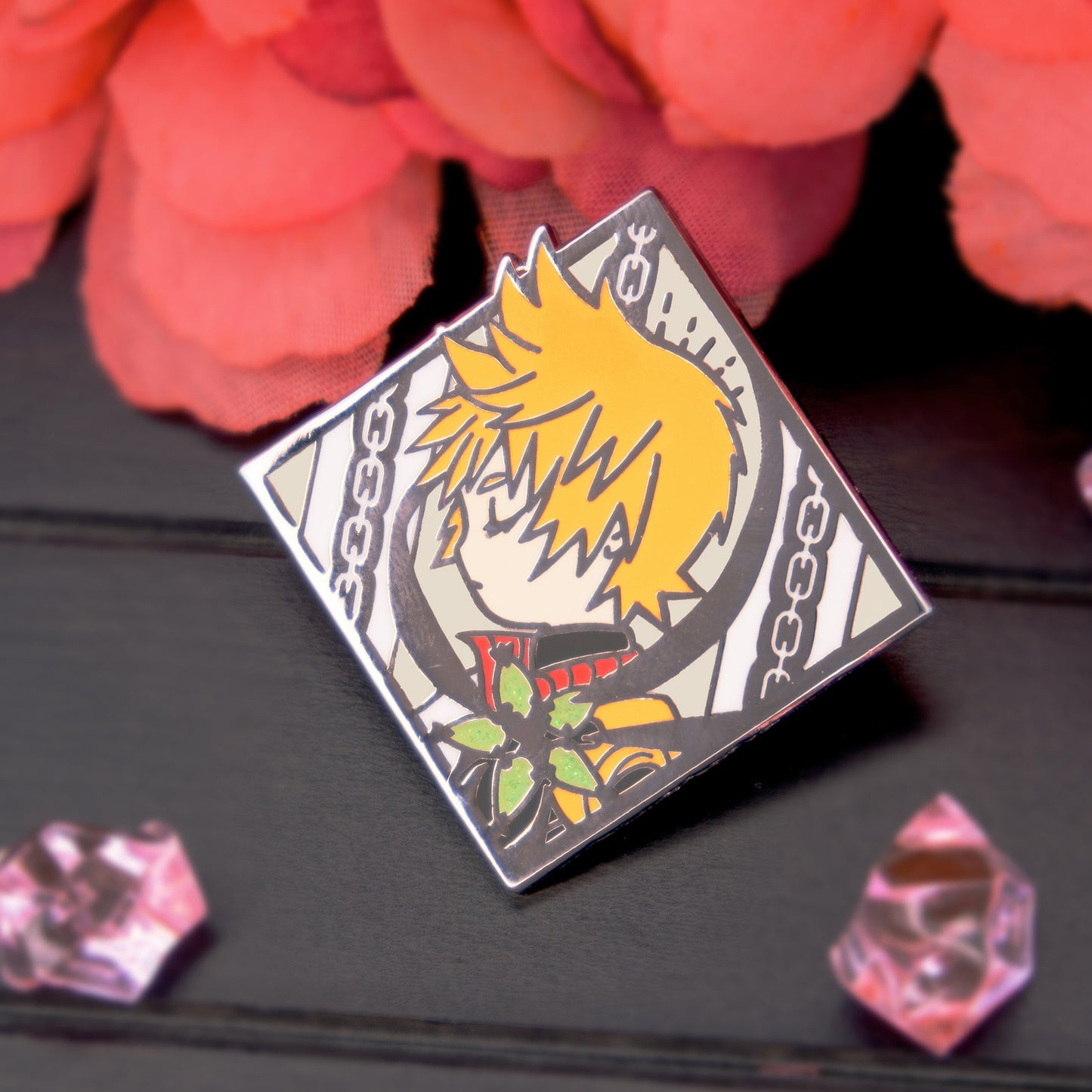WIND BOY DIAMOND ENAMEL PIN