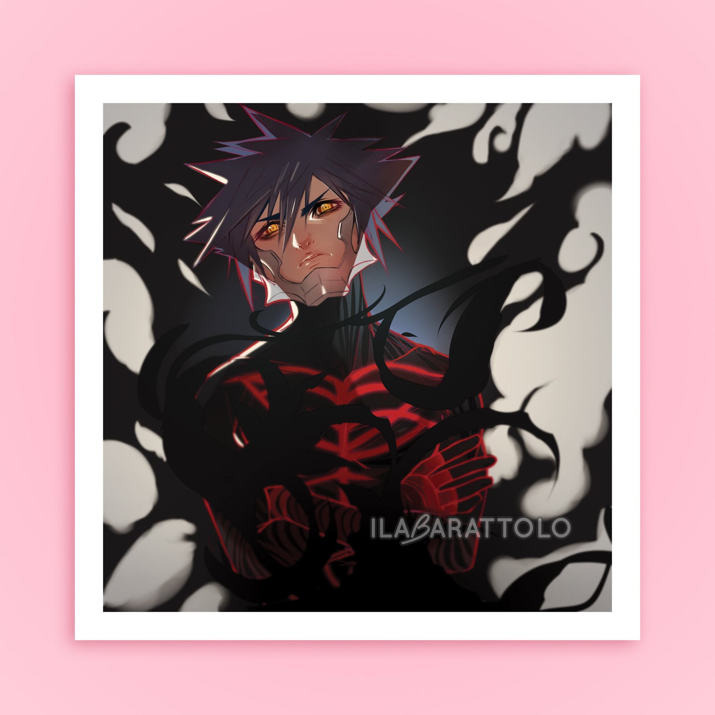 DARKNESS FLAMES PRINT