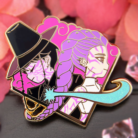 DEMON IDOLS COUPLE DIAMOND ENAMEL PIN